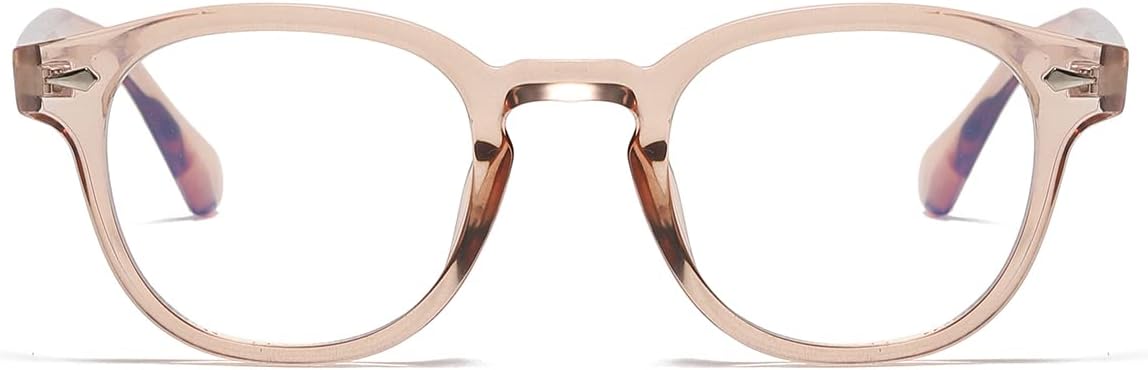 NIDOVIX Retro Round Blue Light Blocking Glasses for Men Women, Vintage Frame Non-prescription Computer Reading Eyeglasses