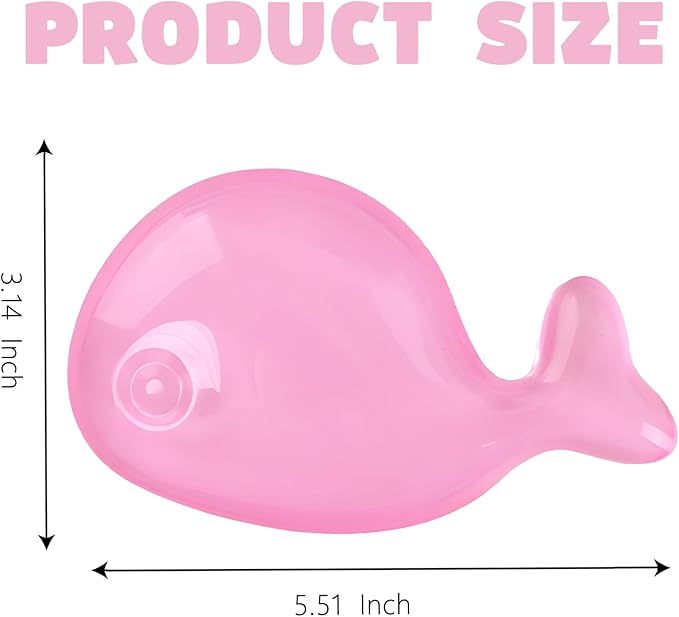 Gel Wrist Rest for Keyboard and Mouse Transparent Pink Whale Elbow Pad Cushion Ergonomic Cute Clear Cool Mouse Wrist Pad Silicone Non-Slip Support for Computer Gaming Home Office Men Hand Pillow