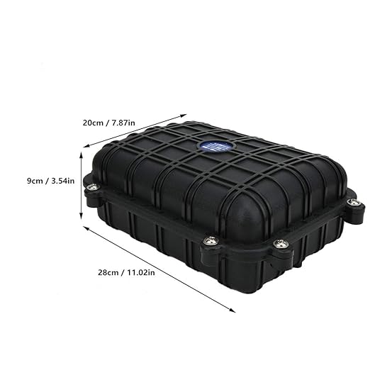 1 in 1 Out Horizontal Fiber Optic Splice Enclosure, IP68 24 Core Connection Box, Reinforced Plastic Optical Cable Junction Case for Overhead Pipeline and Direct Burial (24 cores)