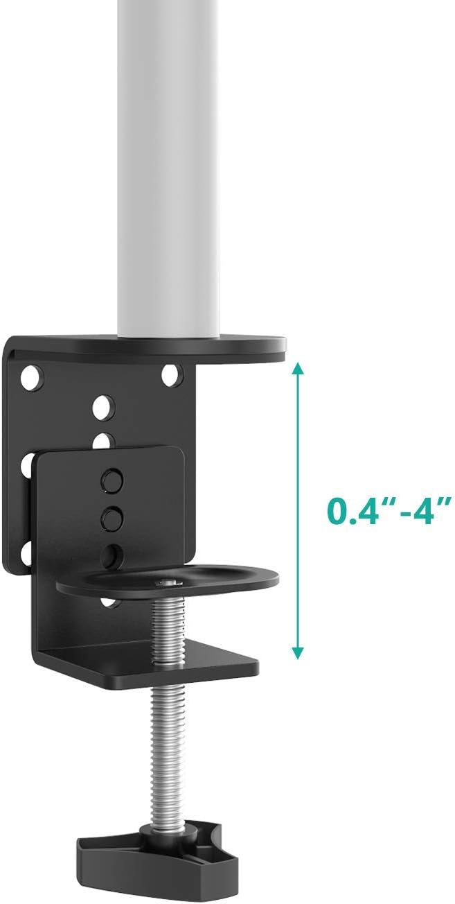 WALI C Clamp Base Stand Mounting Accessory, Desk c-clamp for WALI Monitor Mount Workstation System (C-CLAMP), Black