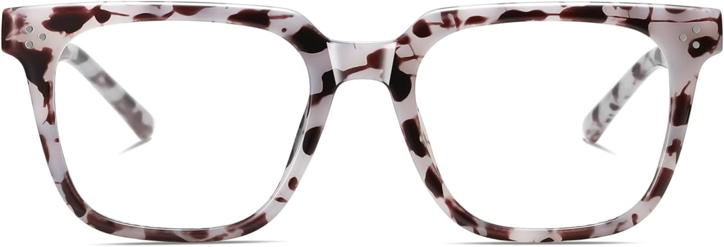 Oversized Square Blue Light Glasses for Woman Men fashion Reduce Eyestrain Protection for TV/Computer/Gaming