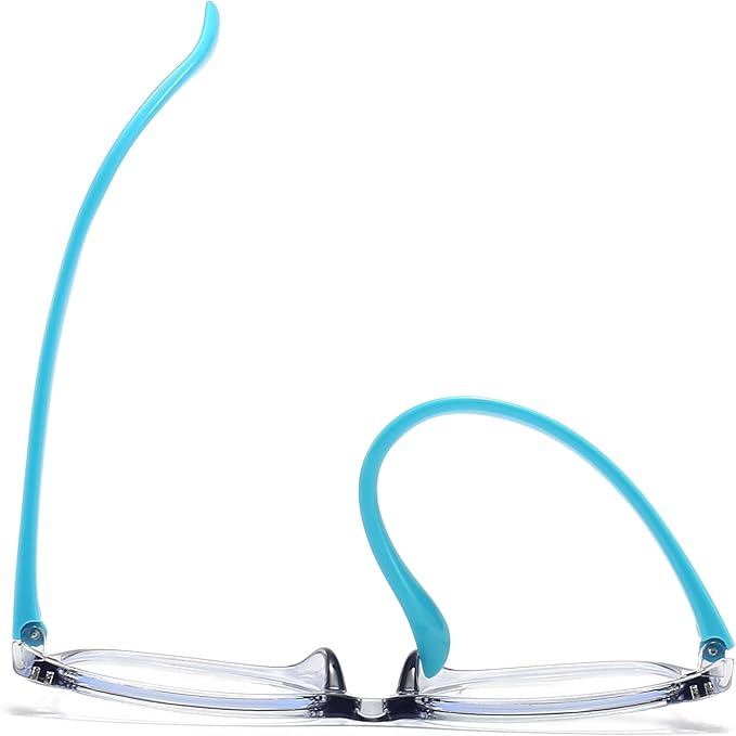2 Pack kids Blue Light Blocking Glasses For Girls And Boys Computer Blue Light Blocking Glasses For Age 3-11 (Light blue + Light pink)