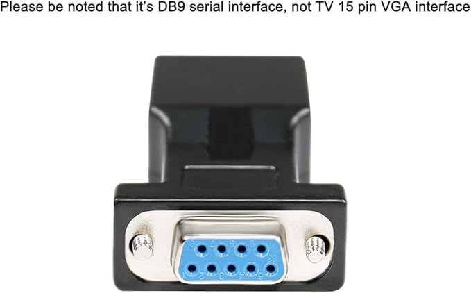 DTECH DB9 to RJ45 Serial Adapter RS232 Female to RJ-45 Female Ethernet Converter Compatible with Standard 9 Pin RS-232 Devices