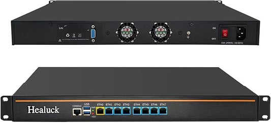 1U Firewall Appliance, Core i5 4300M Z87, 8 x i226V 2.5GbE LAN, OPNsense, VPN, 19 Inch 1U Network Rackmount, VGA, Console, USB3.0, DDR3L 0G RAM 0G SSD