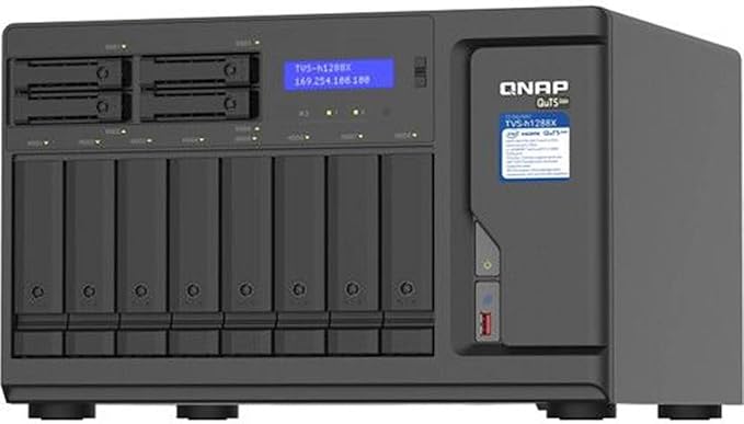 QNAP TVS-h1288X-W1250-16G High-speed media NAS with Intel® Xeon® W-1250 CPU and Two 10GbE Ports