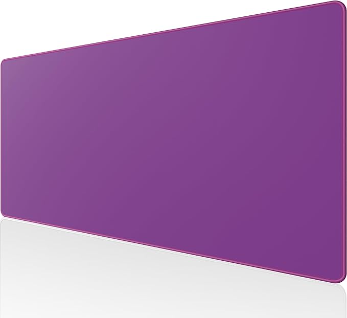 KTRIO Large Gaming Mouse Pad Desk Mat, Superior Micro-Weave Cloth, Non-Slip Rubber Base, Stitched Edges, Water-Resistant, for Gamer, Office & Home, 31.5 x 15.7 Inch，Violet Purple