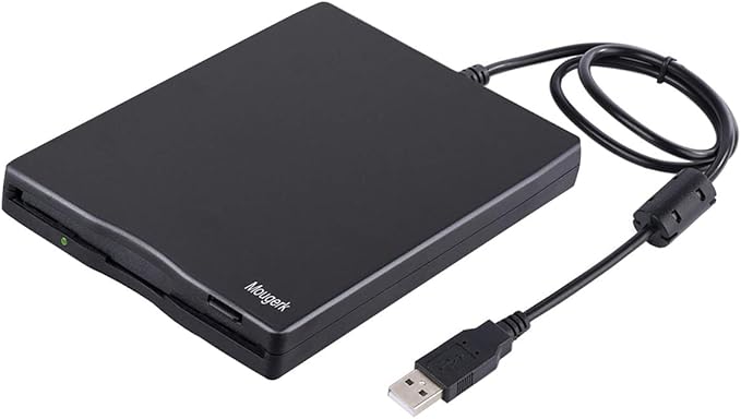 Floppy Drive 3.5 External USB Floppy Diskette Drive for Laptops Desktops Notebooks (Black)