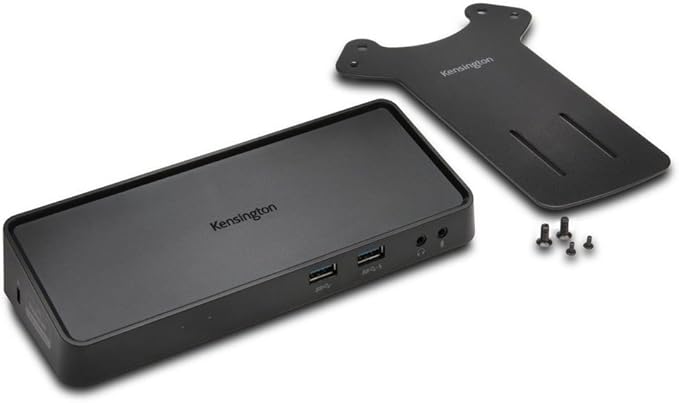 Kensington USB 3.0 Dual Display Docking Station, Dual 2K at 60Hz, 85W PD, Compatible with MacBook M1/M2/M3/M4, Windows, and Surface Laptops (K33997WW) Black