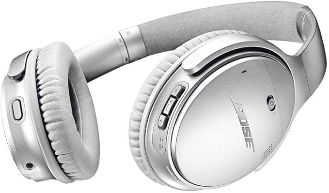 Bose QuietComfort 35 (Series II) Wireless Headphones, Noise Cancelling - Silver (Renewed)