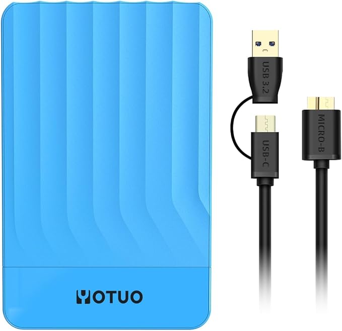 750GB Portable External Hard Drive Storage Expansion Mobile HDD USB 3.0 for PC, Mac, Desktop, Laptop, PS4, PS5, Xbox One X/S, Xbox 360, Xbox Series X/S, Office & Game (Blue)
