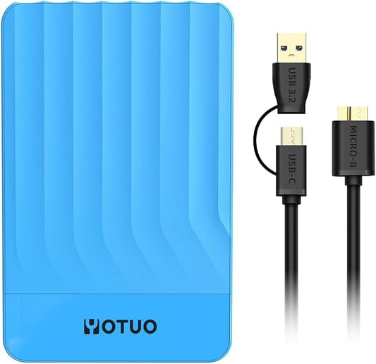 750GB Portable External Hard Drive Storage Expansion Mobile HDD USB 3.0 for PC, Mac, Desktop, Laptop, PS4, PS5, Xbox One X/S, Xbox 360, Xbox Series X/S, Office & Game (Blue)