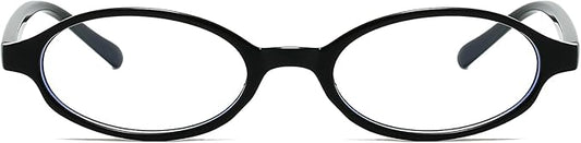 Retro Small Oval Glasses for Women Men 90s Small Face Blue Light Eyeglasses Cosplay Y2K Fake Glasses