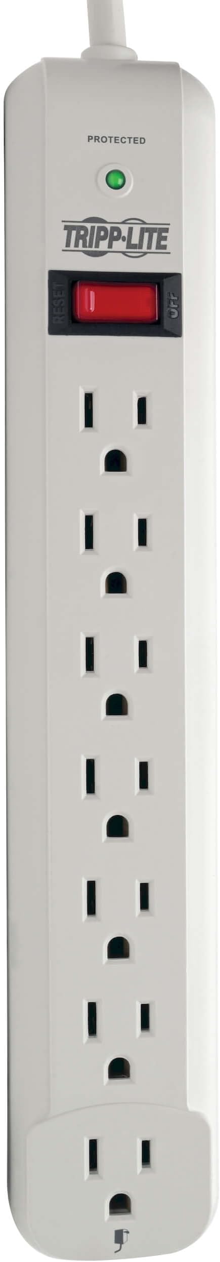 Tripp Lite 7 Outlet Surge Protector Power Strip, 6ft Cord, Lifetime Manufacturer's Guarantee & $20K Insurance (Striker)