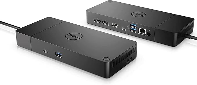 Dell WD19S 130W Computer Docking Station (USB, USB-C, DisplayPort, HDMI, Ethernet Ports) 1-Pack Bundle with LCD Cleaning Kit, Ethernet + HDMI Cable, and (6) Electronics Basket Cable Ties