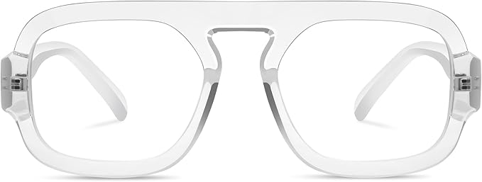 Aviator Blue Light Blocking Glasses for Women Men Square Flat Top Computer TV Eyeglasses Anti Eyestrain