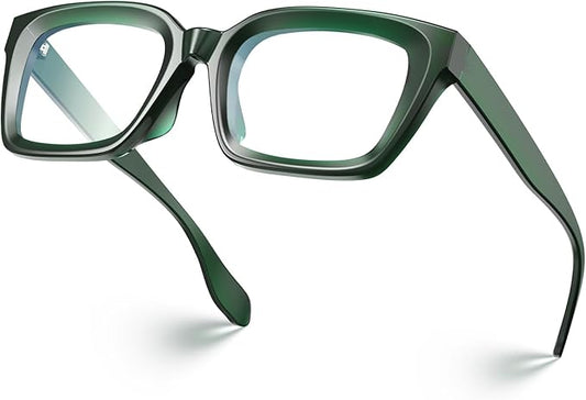 VISOONE Chunky Square Blue Light Blocking Glasses with Anti Computer Glare for Working Women Men MONTANA