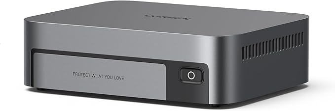 UGREEN NAS DXP480T Plus 4-Bay All-Flash SSD NAS, Intel i5 1235u 10-Core CPU, 8GB DDR5 RAM, Built-in 128G SSD, 10GbE Port, Wi-Fi 6, 4xM.2 NVMe Slots, 8KHDMI, 2xTBT4, Network Attached Storage (Diskless)