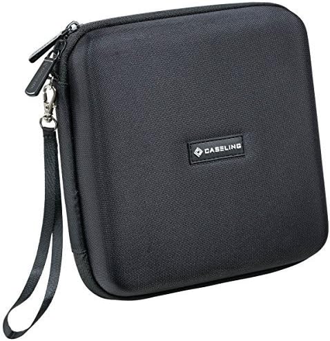 Caseling Hard Case - 7.2"x7.2"x2.2" - for External USB, DVD, CD, Blu-ray Rewriter/Writer and Optical Drives - Portable Carrying Travel Storage Case - EVA ProtectionBlack