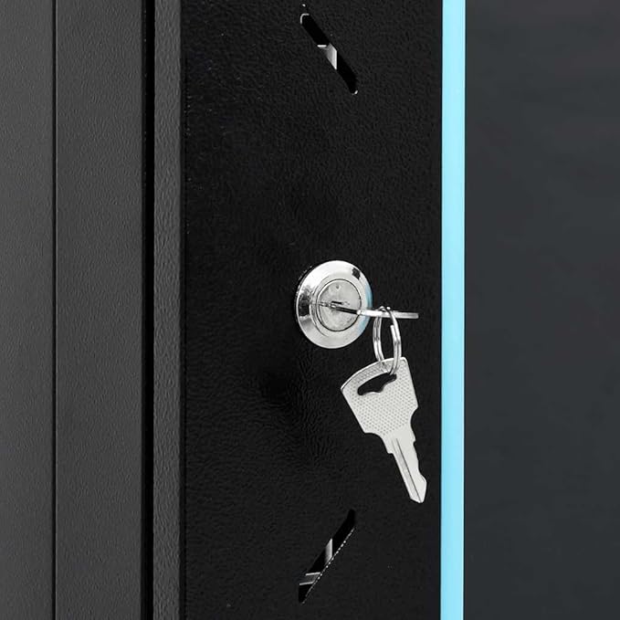 15U Network Cabinet 19 Inch Server Rack Enclosure, 23.6x17.7x33.9 Inch Data Storage Rack with Lockable Tempered Glass Door and Swivel Feet, Cold-Rolled Steel Server Cabinet