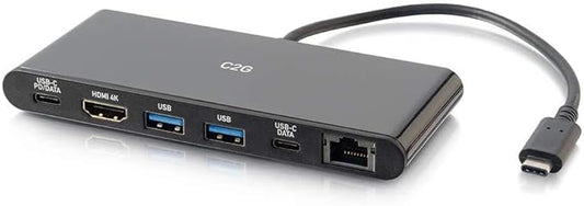 USB-C® 6-in-1 Mini Docking Station with HDMI®, Ethernet, USB and Power Delivery up to 60W - 4K 30Hz