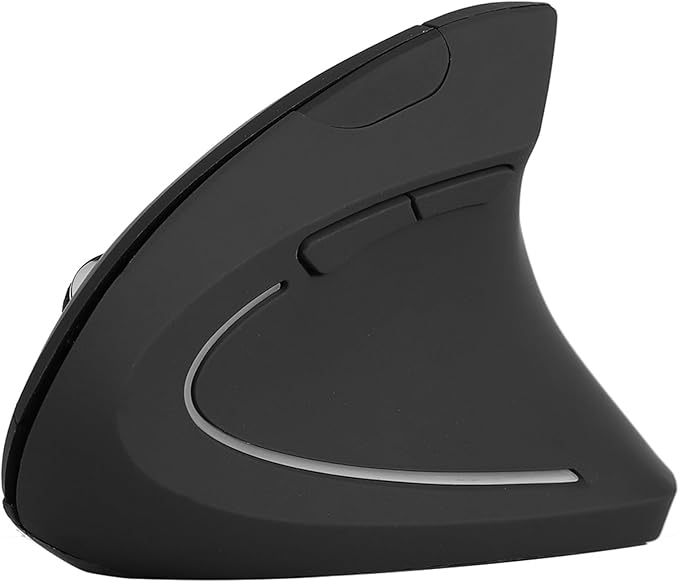 Goshyda 2.4GHz Ergonomic Vertical Gaming Mouse, High Control, and Feeling, Long Time Use with 800 1200 1600 DPI, 10m Distance (Black)