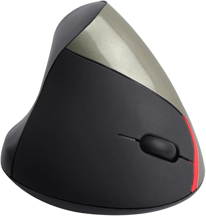 Wired Vertical Mouse, Ergonomic Design Laptop PC Computer Mouse, USB Corded Optical Mouse (Gray)