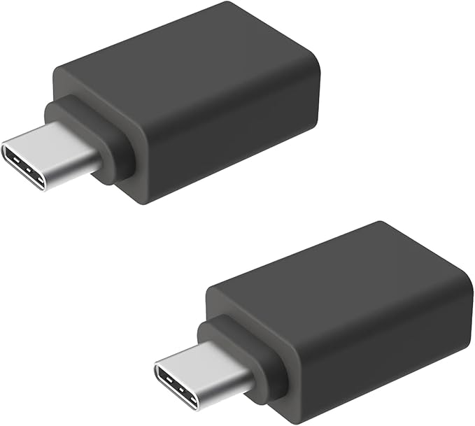ienza USB-C to USB-A Adapter Converter for MacBook, PC, Android, iPhone, Receiver Dongle, Keyboard, Mouse, Webcam, Camera File Transfer, Portable Hard Drive, Printer, Speaker, Headset & More (2-Pack)