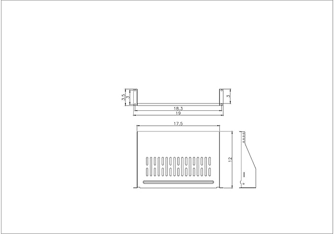 RAISING ELECTRONICS 19inch 2U Relay Rack Mount Cantilever Network Shelf 12inch Deep 40LBs Capacity