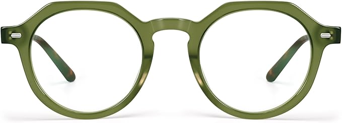 Dollger Blue Light Blocking Glasses For Woman Men Thick Frame Round Non-Prescription Glasses, For Computer Work Gaming,