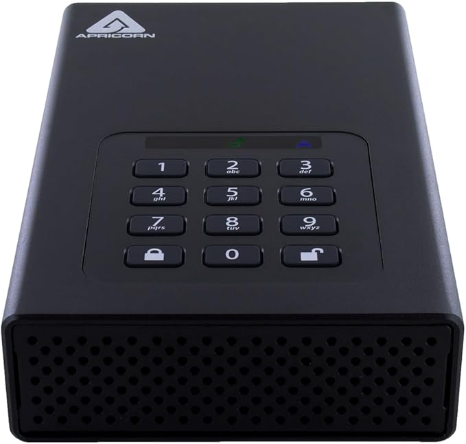 Apricorn 2TB Aegis Padlock DT 256-Bit Encrypted USB 3.0 Hard Drive (ADT-3PL256-2000)