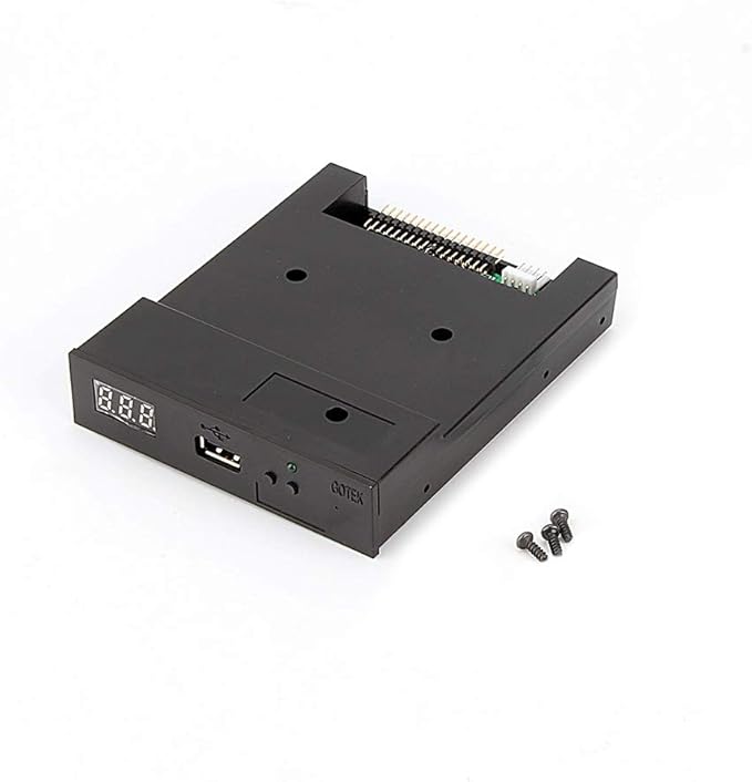 Floppy & Tape Drives-3.5in 1.44MB Sfr1m44-u100k Updated Version USB Flash Disk Floppy Drive Emulator + CD Screws Black