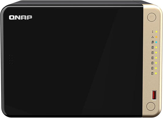 QNAP TS-664-8G-US 6 Bay High-Performance Desktop NAS with Intel Celeron Quad-core Processor, M.2 PCIe Slots and Dual 2.5GbE (2.5G/1G/100M) Network Connectivity (Diskless)