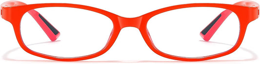 SODQW Office-Siren Blue Light Glasses for Women, Rectangle Frame, Y2K Small Eyewear, Anti Eyestrain Computer Glasses