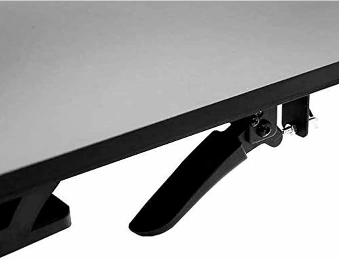 Seville Classics Airlift Height Adjustable Sit Desk Converter Workstation Standing Ergonomic Dual Monitor Riser with Keyboard Tray, Compact Rectangular 30", Midnight