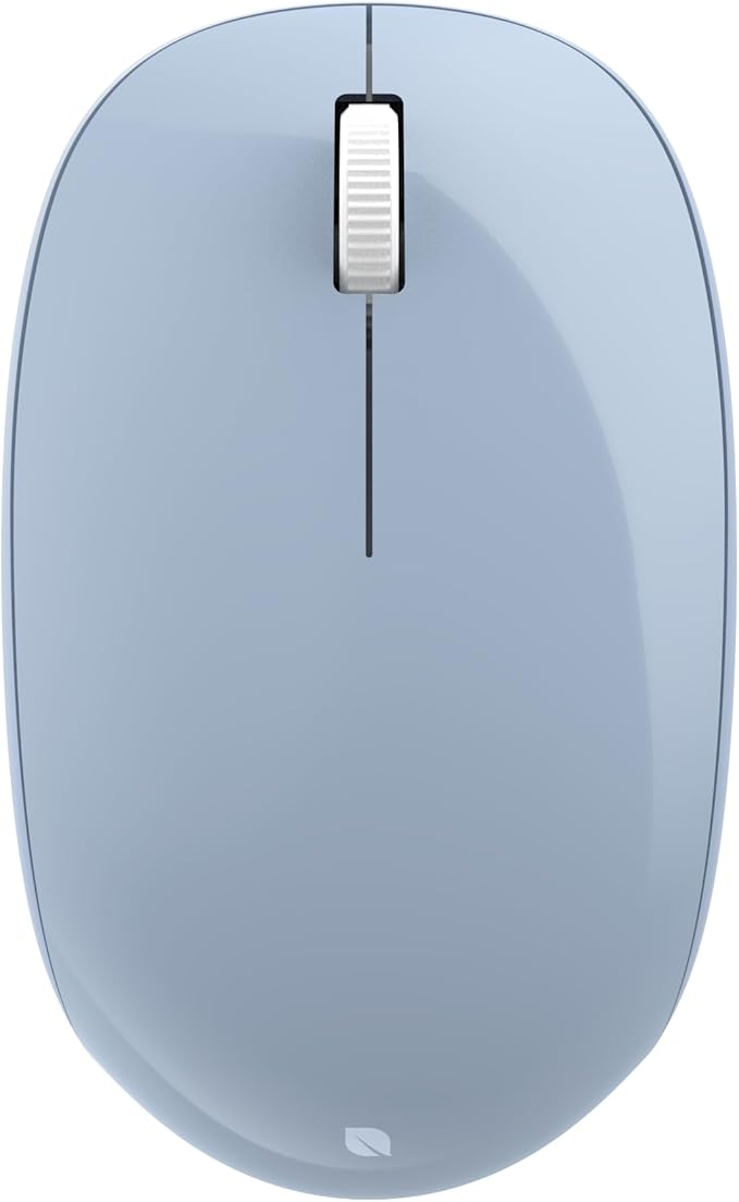 Incase Bluetooth Mouse - Designed by Microsoft - Compact, Comfortable, Right/Left Hand Use, 4-Way Scroll Wheel, Wireless Bluetooth Mouse for PC/Laptop/Desktop, Mac/Windows Computer (Pastel Blue)