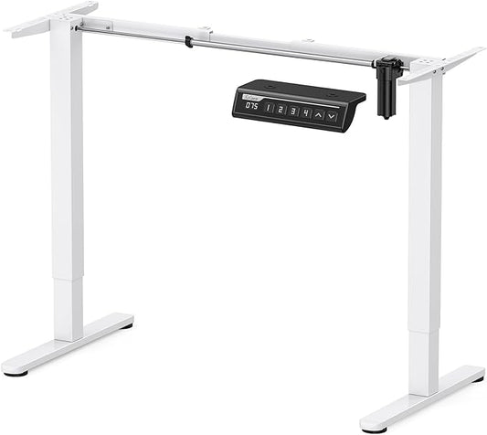 ErGear Electric Standing Desk Legs, 4 Memory Height Settings Height Adjustable Desk Frame, Sit Stand Table Legs Up to 47.2", Ergonomic Stand up Converter Base Workstation, White Frame Only