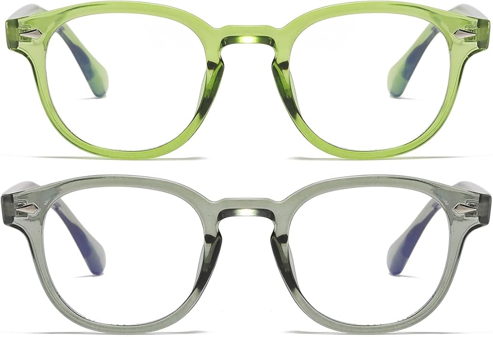 NIDOVIX Retro Round Blue Light Blocking Glasses for Men Women, Vintage Frame Non-prescription Computer Reading Eyeglasses
