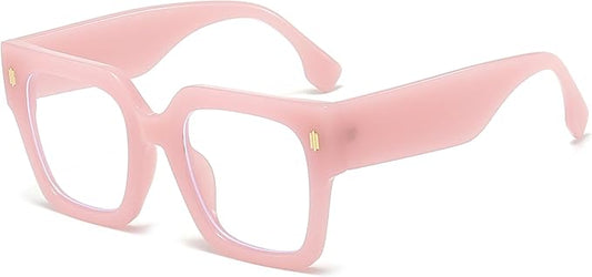 Fashion Oversized Blue Light Blocking Glasses for Women Men Trendy Big Square Frame Computer Eyeglasses