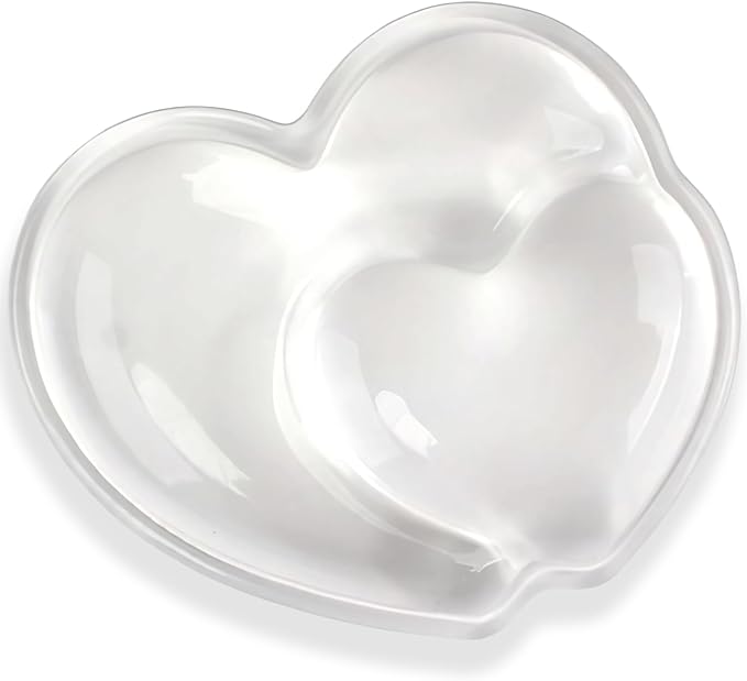 Gel Wrist Rest for Keyboard and Mouse Transparent White Heart Elbow Pad Cushion Ergonomic Cute Clear Cool Mouse Wrist Pad Silicone Non-Slip Support for Computer Gaming Home Office Hand Pillow