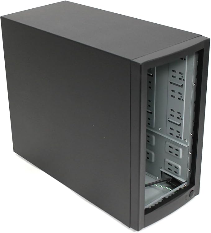 DupliM External 7-Bay Duplicator Case Enclosure Tower for DVD CD Blu-ray HDD USB - Includes UL Power Supply