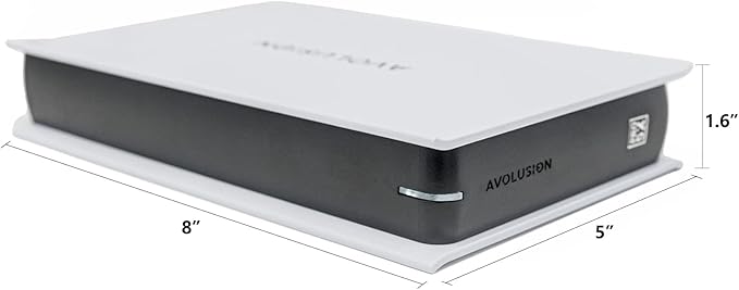 Avolusion PRO-5X Series 8TB USB 3.0 External Gaming Hard Drive for PS5 Game Console (White) - 2 Year Warranty