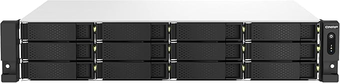 QNAP TS-1264U-RP-8G-US 12 Bay High-Speed Rackmount NAS Intel® Celeron® N5105/N5095 4-Core CPU, 8GB DDR4 Memory and 2.5GbE (2.5G/1G/100M) Network Connectivity (Diskless)