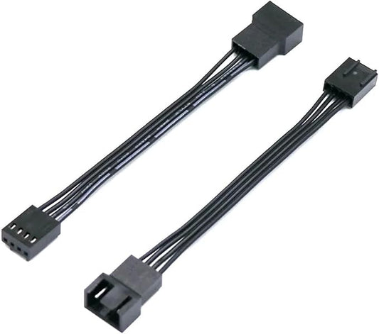 2pcs 4Pin CPU Fan Male to Female Extension Adapter Cable 4Pin Male to Male Customized 4Pin PWM Cooling Fan Cables 10/30/50/100cm(30CM,M-F)