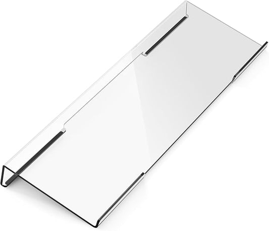 Acrylic Computer Keyboard Stand for Desktop (Clear), Ergonomic Keyboard Tilted Elevated Rack Key Board Tray Holder Riser Stand for Office Home Desk Work Supplies