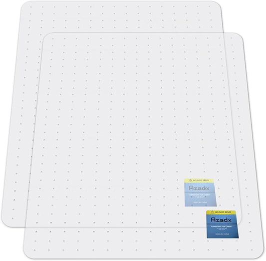 Azadx Heavy Duty Office Chair Mat for Carpet 36" x 48" Hard Material Chair Mat for Carpeted Floor Non-Slip Carpet Protector for Office Easy Glide Desk Floor Mat for Office Chair on Carpets 2 Pack