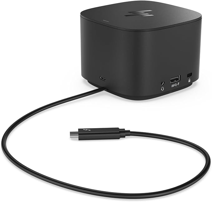 HP Thunderbolt Dock 120W with HDMI Adapter, Universal USB-C Docking Station, One Cable, Multiple Connections, with a Single USB-C™ Cable Connection to Any Brand Laptop (6HP48AA#ABL)