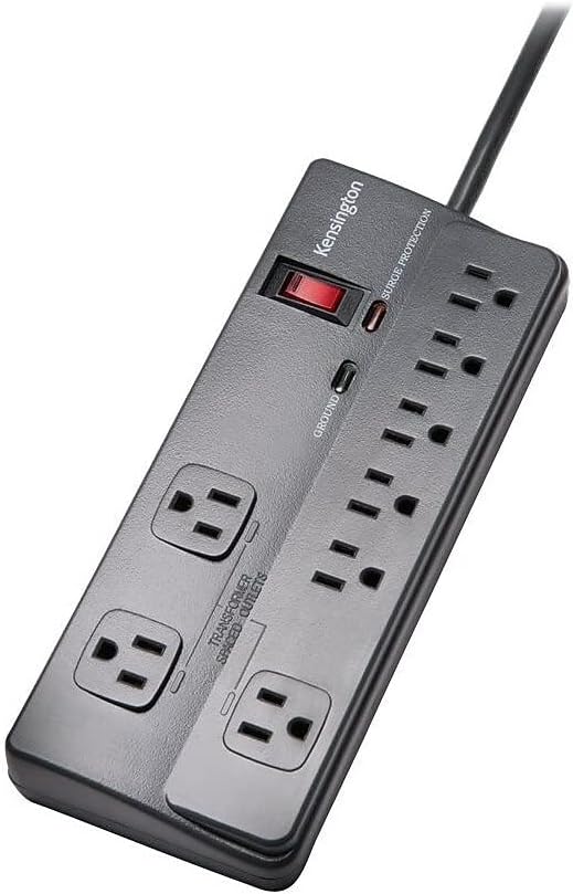 Kensington Guardian 8-Outlet, 6-Feet Cord, & 1080 Joules Premium Surge Protector (K38218NA)