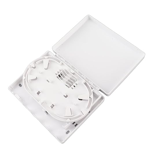 BORDSTRACT Fiber Distribution Box, 4 FTTH Optical Desktop Mini Universal for SC FC for Indoor Fiber Network Management