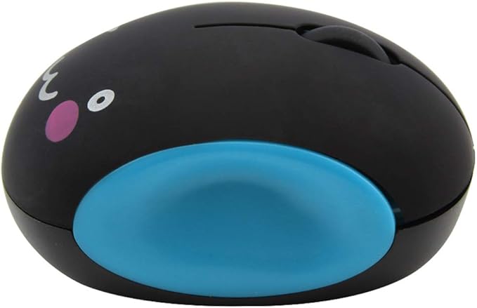 3C Light 2.4GHz Wireless Mini Rechargeable Optical Mouse - Cute, Silent, Portable, 3 Buttons, Cordless for Laptop, Desktop, PC, Notebook (Blue)