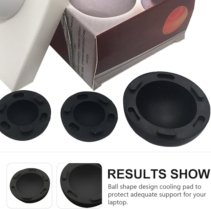 Laptop Cooling Ball Pad 4Pcs Silicone Heat Dissipation Feet Riser Stand for Notebook Computer Support and Anti-Slip Cooling Elevator